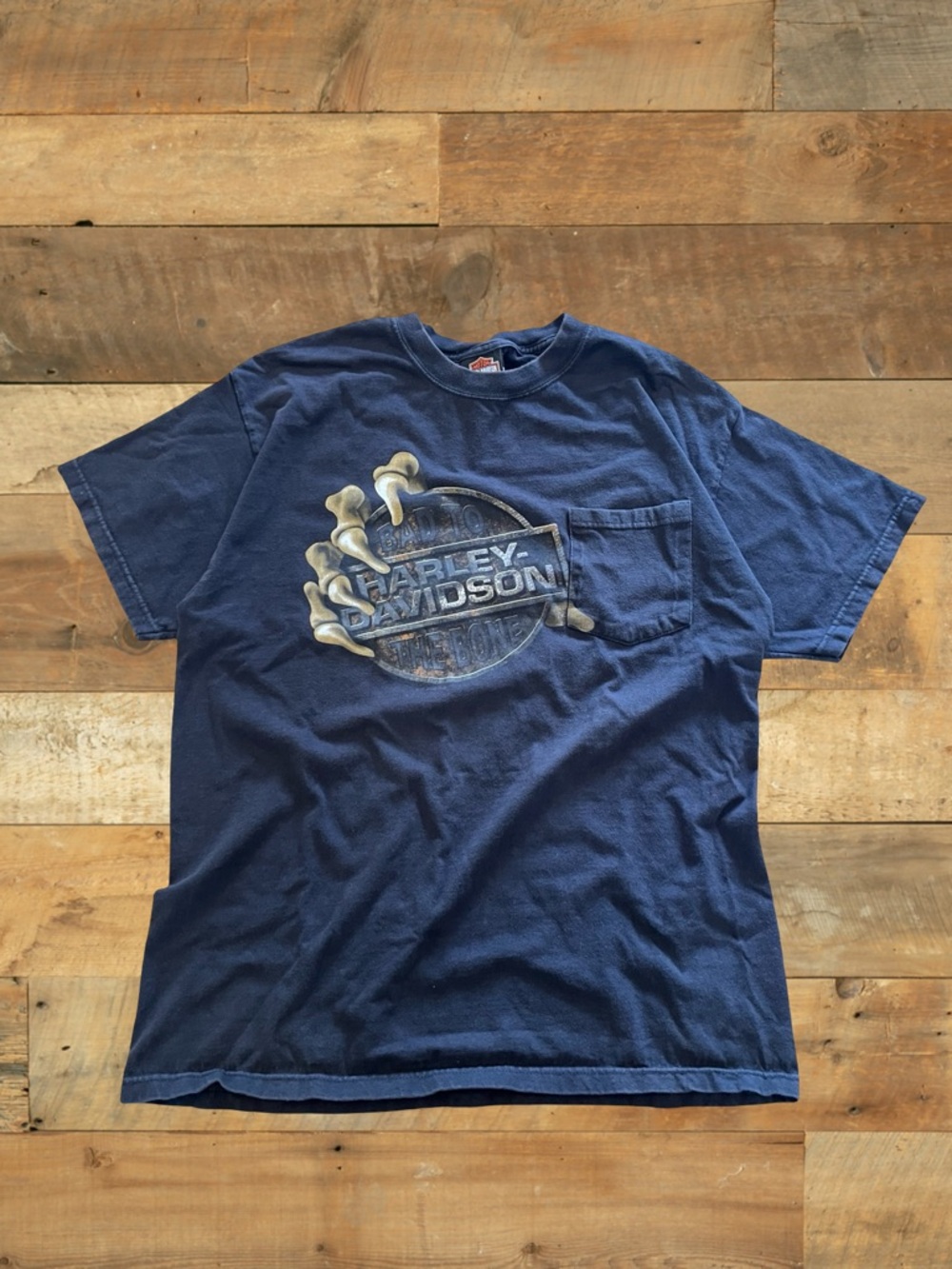 2004 Harley Davidson Indianapolis Tee “Bad to the Bone” | Pocket Tee, Tagged L - Picture 5 of 10